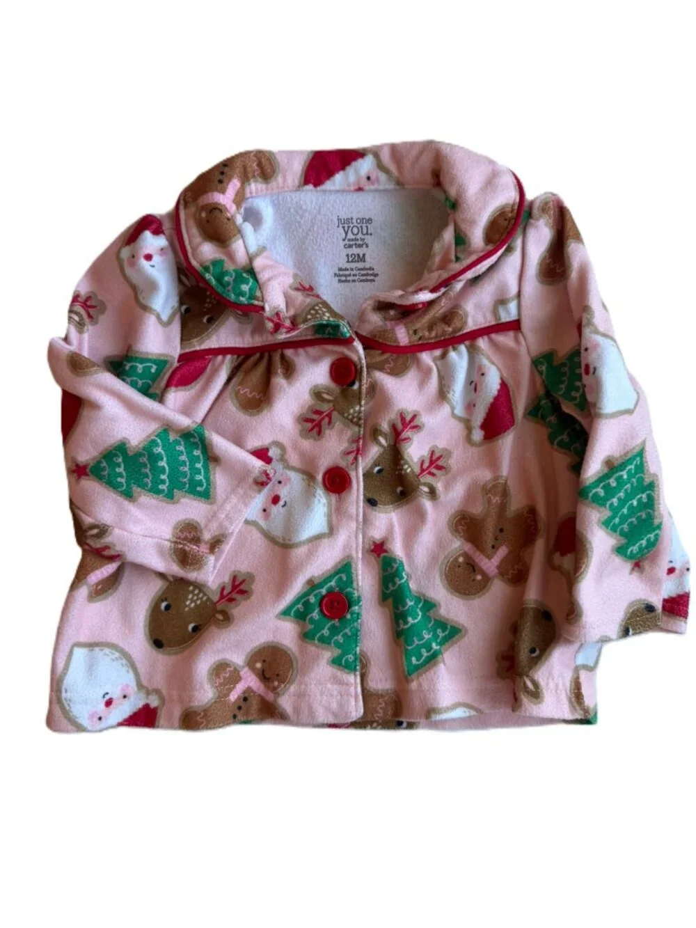 3/$15 | SOFT Flannel Baby Girl Christmas Pjs 12M